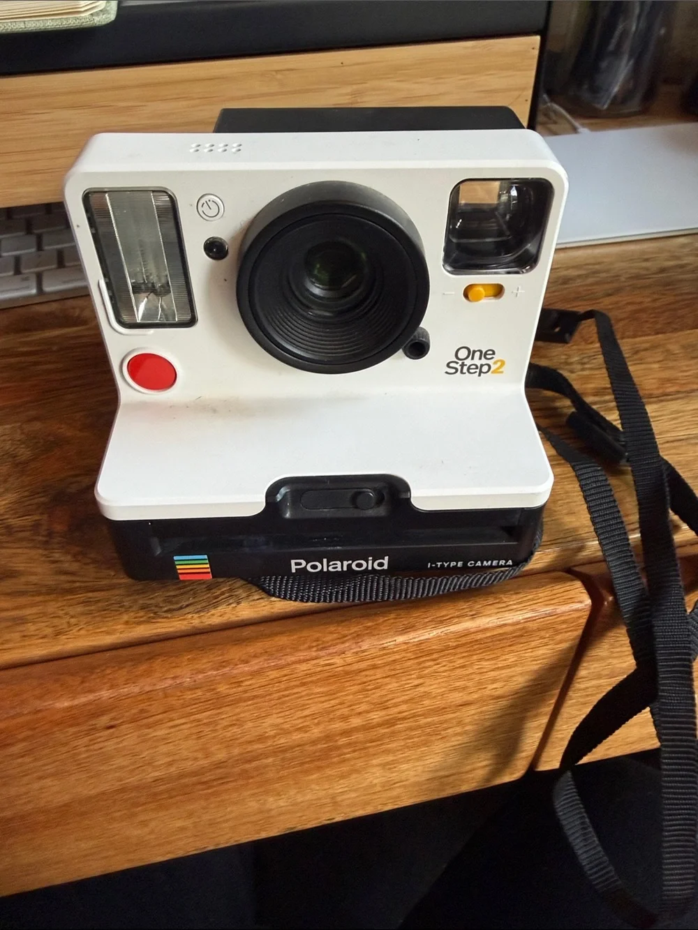 Polaroid OneStep 2 White and Black Instant Camera with Red Accent
